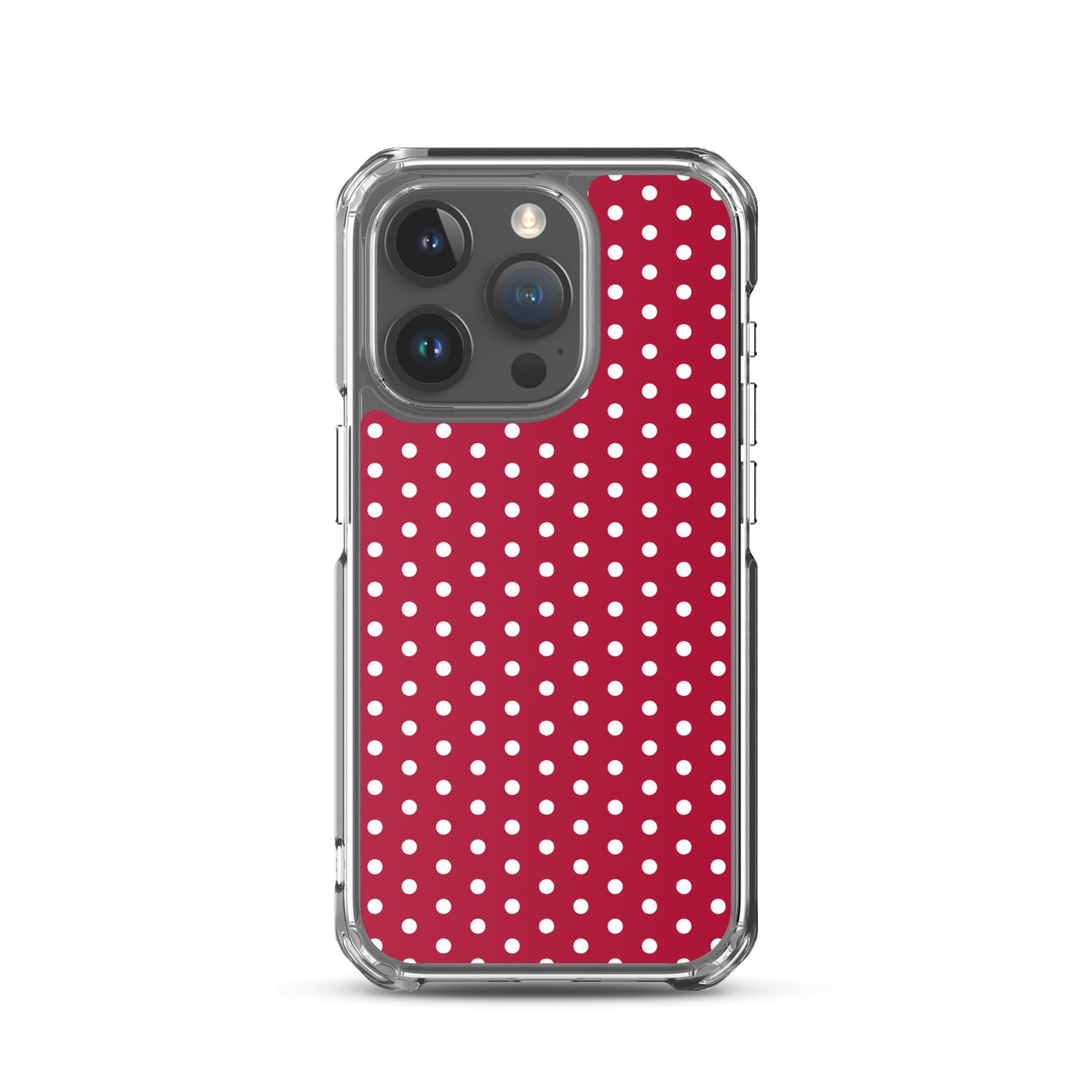 Maroon Polka Dot - Inspired By Taylor Swift - Sustainably Made Clear Case for iPhone®