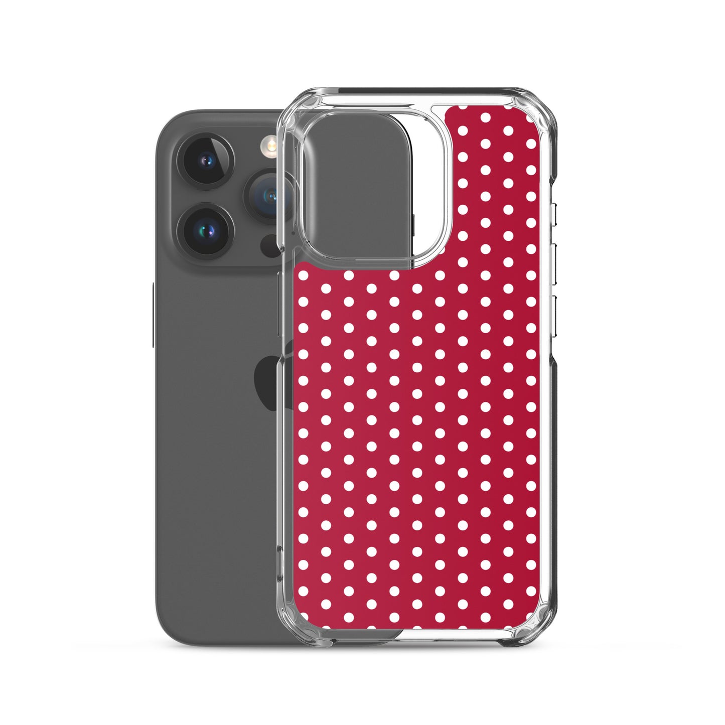 Maroon Polka Dot - Inspired By Taylor Swift - Sustainably Made Clear Case for iPhone®