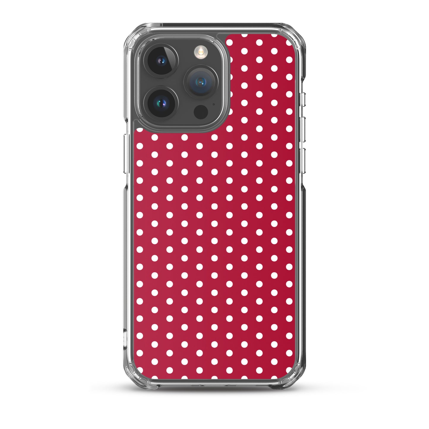 Maroon Polka Dot - Inspired By Taylor Swift - Sustainably Made Clear Case for iPhone®