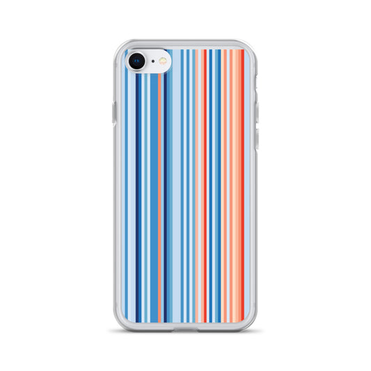 Climate Change Global Warming Stripes - Sustainably Made Clear Case for iPhone® Vertical
