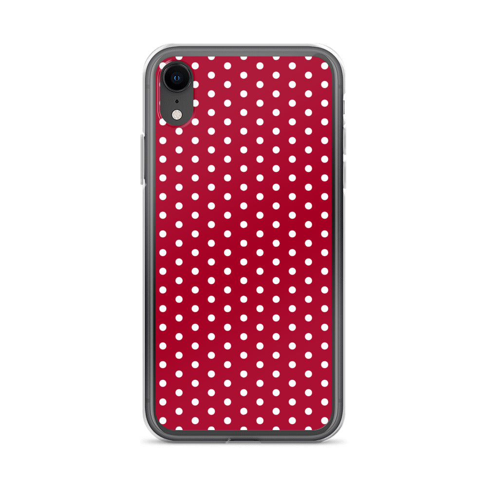 Maroon Polka Dot - Inspired By Taylor Swift - Sustainably Made Clear Case for iPhone®