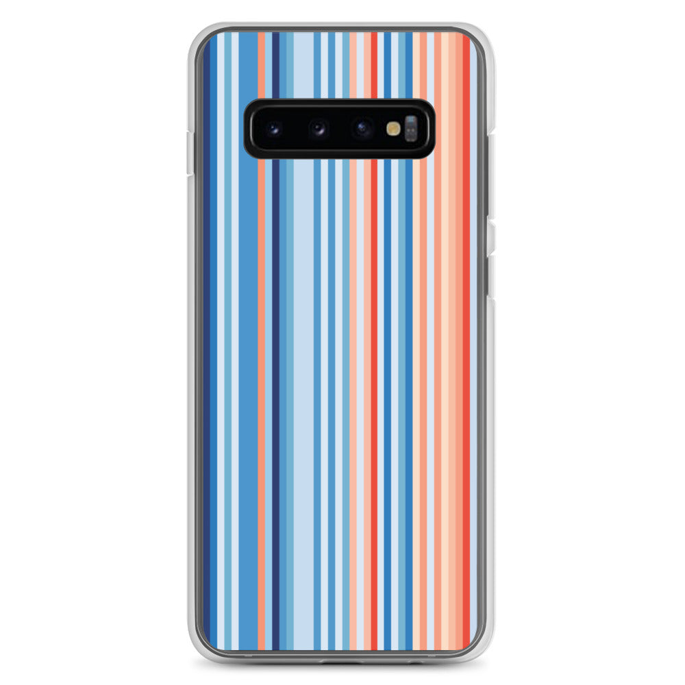 Climate Change Global Warming Stripes - Sustainably Made Clear Case for Samsung® Vertical