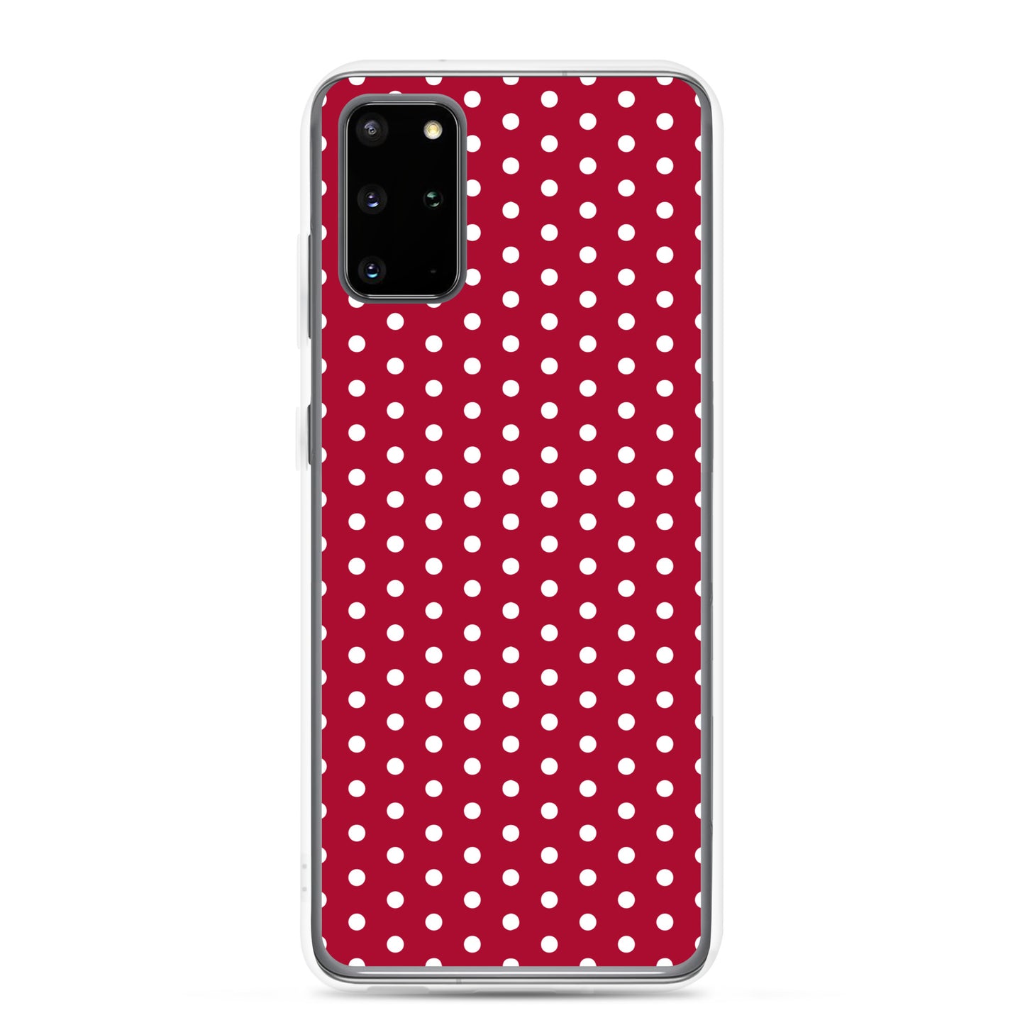 Maroon Polka Dot - Inspired By Taylor Swift - Sustainably Made Clear Case for Samsung®
