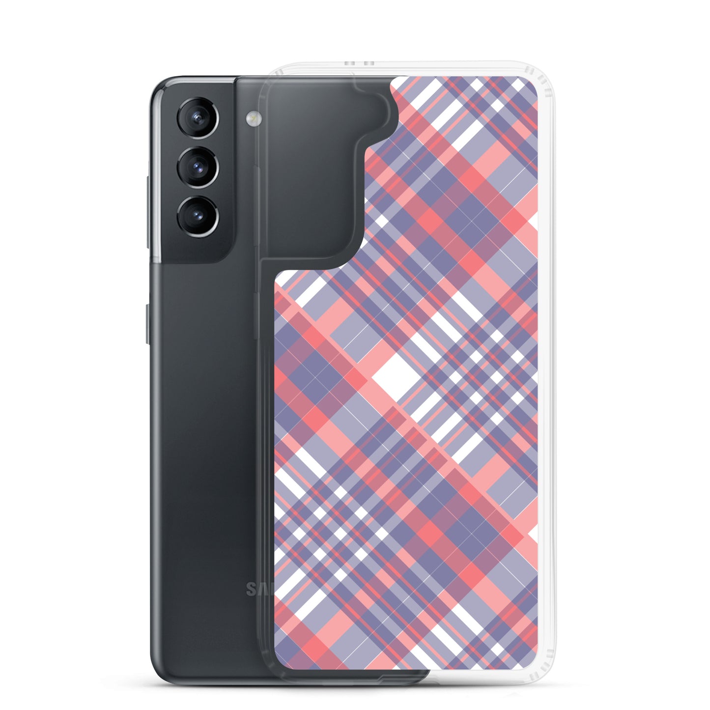 Diagonal Stripes - Inspired By Taylor Swift - Sustainably Made Clear Case for Samsung®