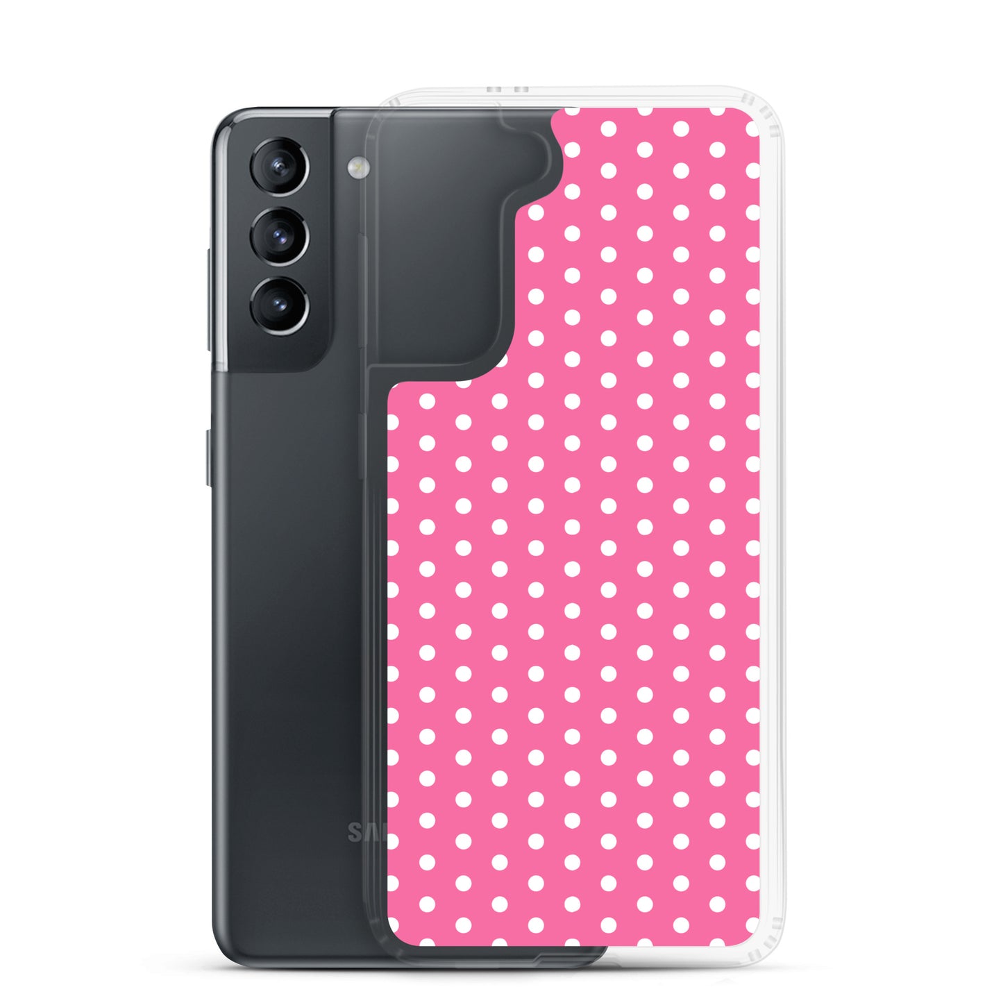 Pink Polkadot - Inspired By Harry Styles - Sustainably Made Clear Case for Samsung®