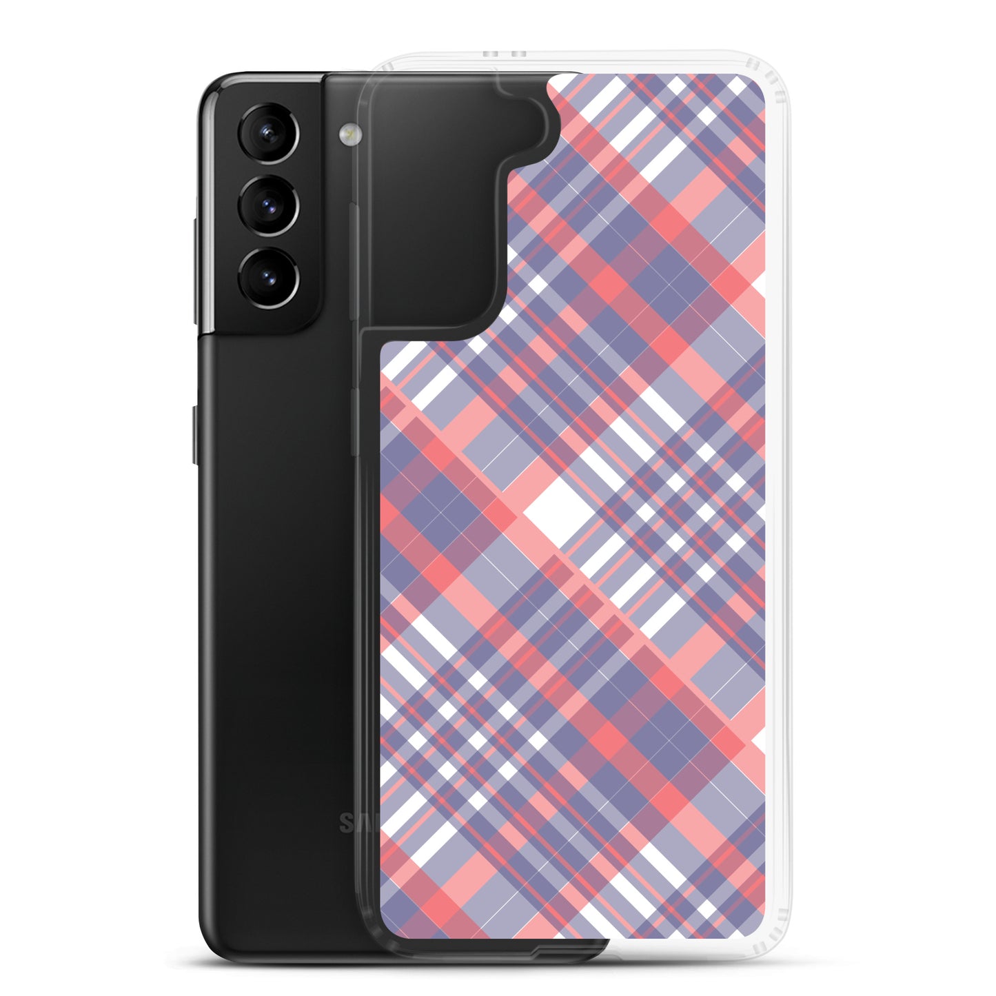 Diagonal Stripes - Inspired By Taylor Swift - Sustainably Made Clear Case for Samsung®