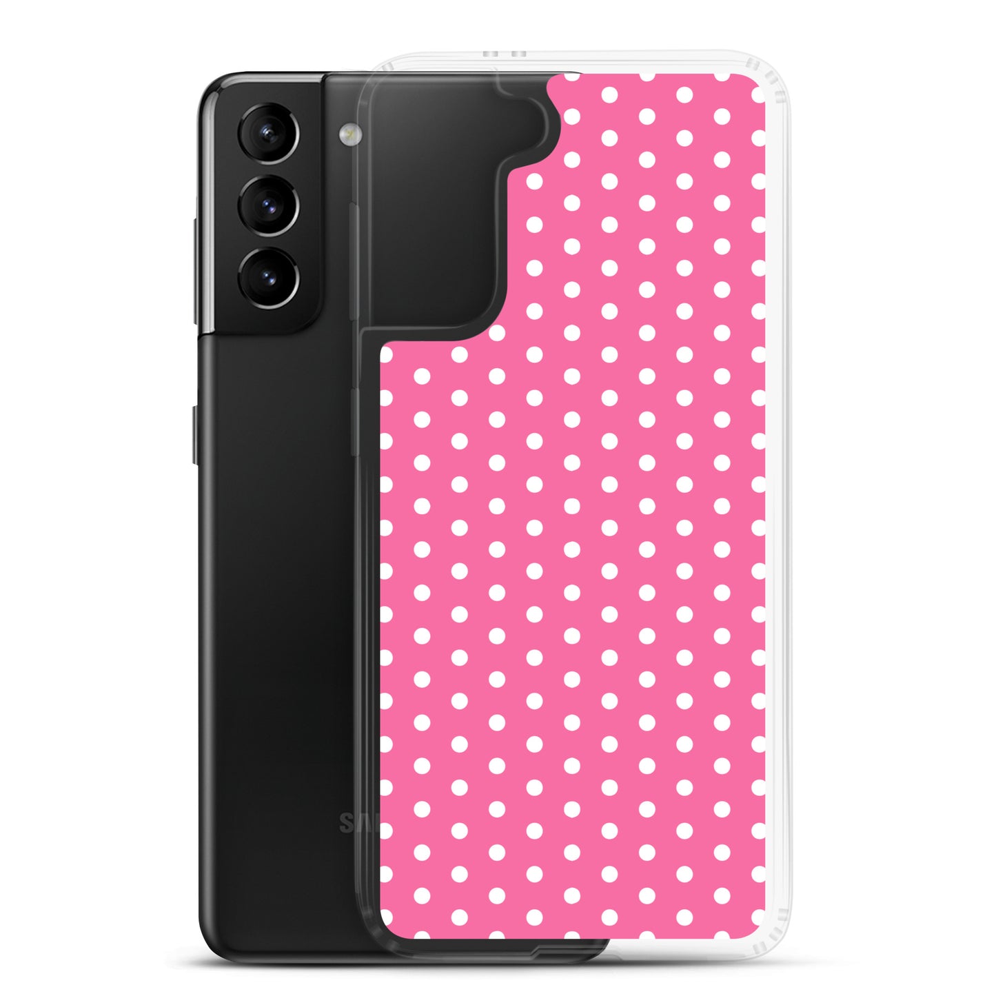 Pink Polkadot - Inspired By Harry Styles - Sustainably Made Clear Case for Samsung®