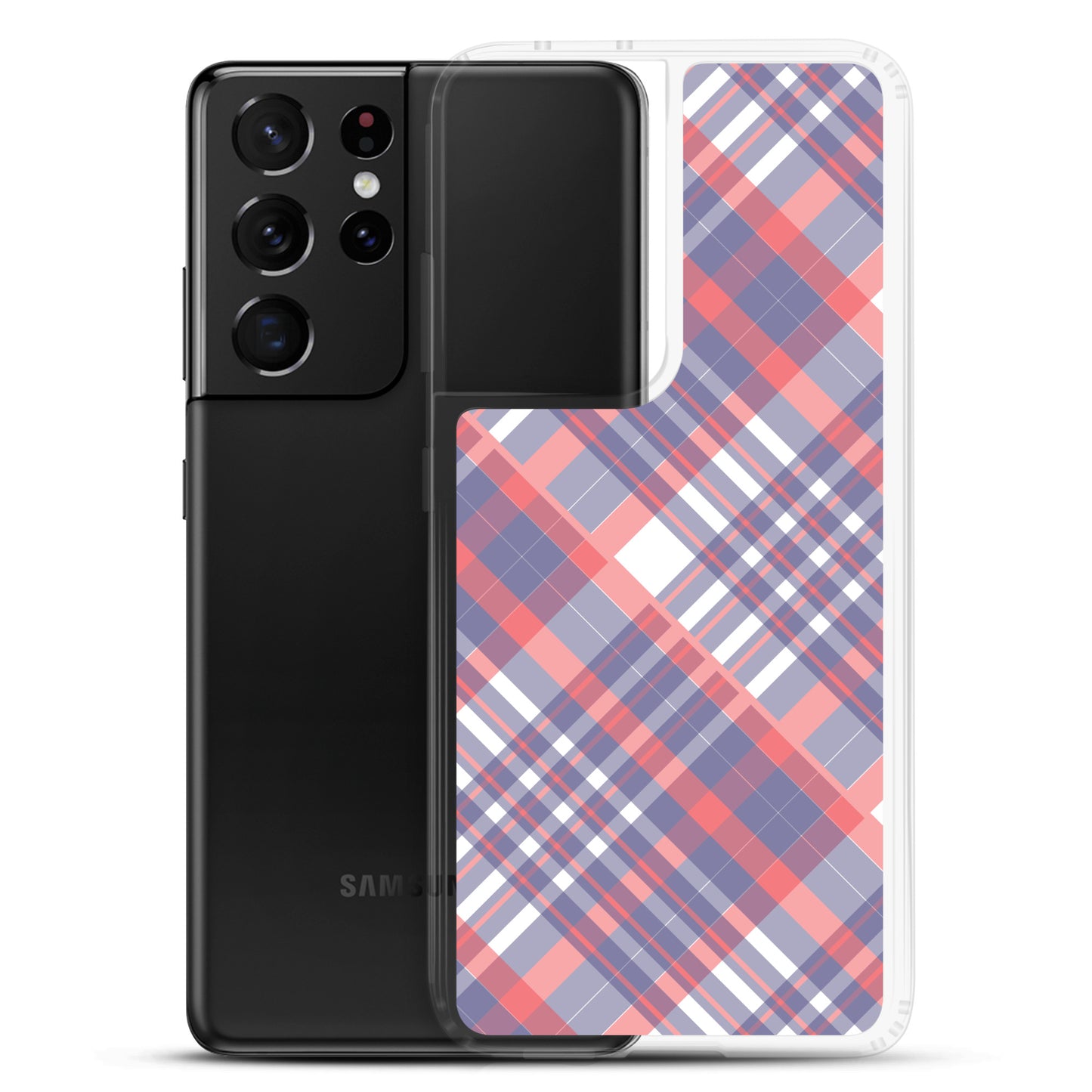 Diagonal Stripes - Inspired By Taylor Swift - Sustainably Made Clear Case for Samsung®
