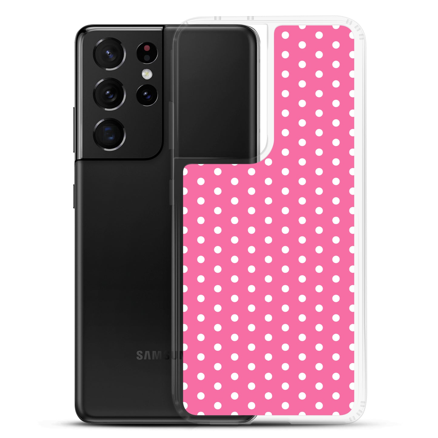 Pink Polkadot - Inspired By Harry Styles - Sustainably Made Clear Case for Samsung®