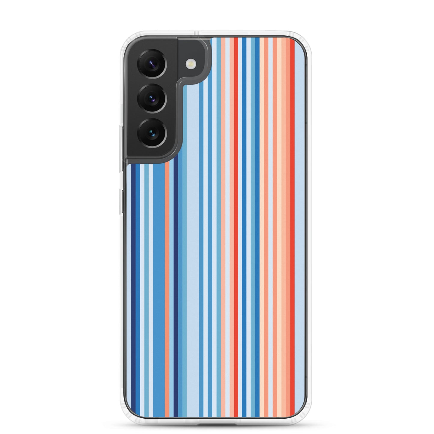 Climate Change Global Warming Stripes - Sustainably Made Clear Case for Samsung® Vertical