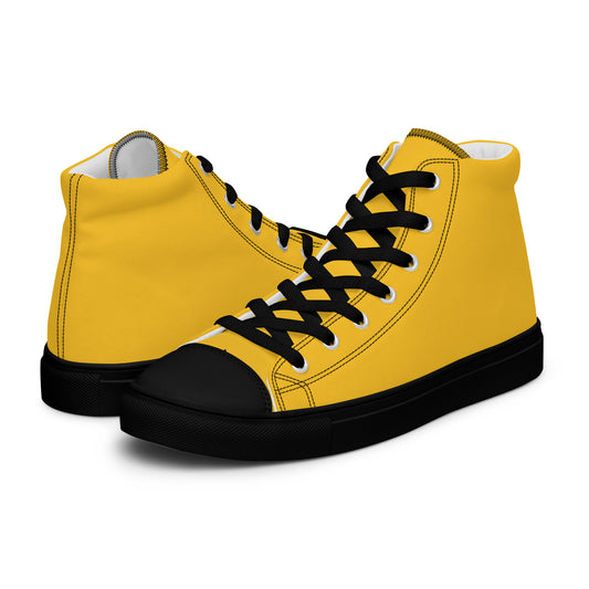 Banana Black - Sustainably Made Men's High Top Canvas Shoes