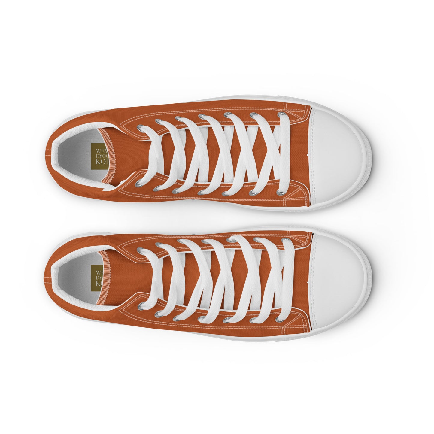 Honey Brown - Sustainably Made Men's High Top Canvas Shoes