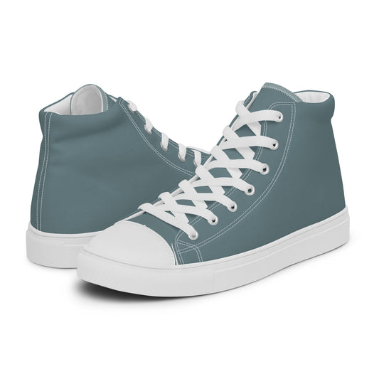 Pigeon Blue - Sustainably Made Men's High Top Canvas Shoes