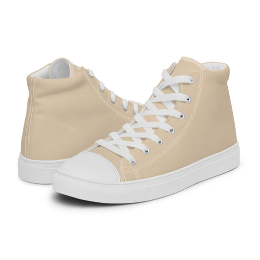 Khaki - Sustainably Made Men's High Top Canvas Shoes