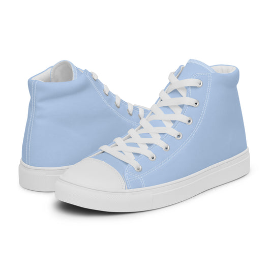 Baby Blue - Sustainably Made Men's High Top Canvas Shoes