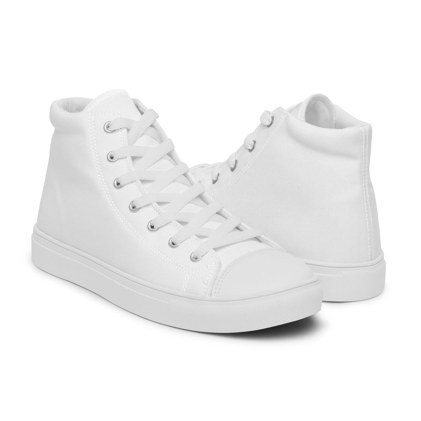 Full White - Sustainably Made Men's High Top Canvas Shoes