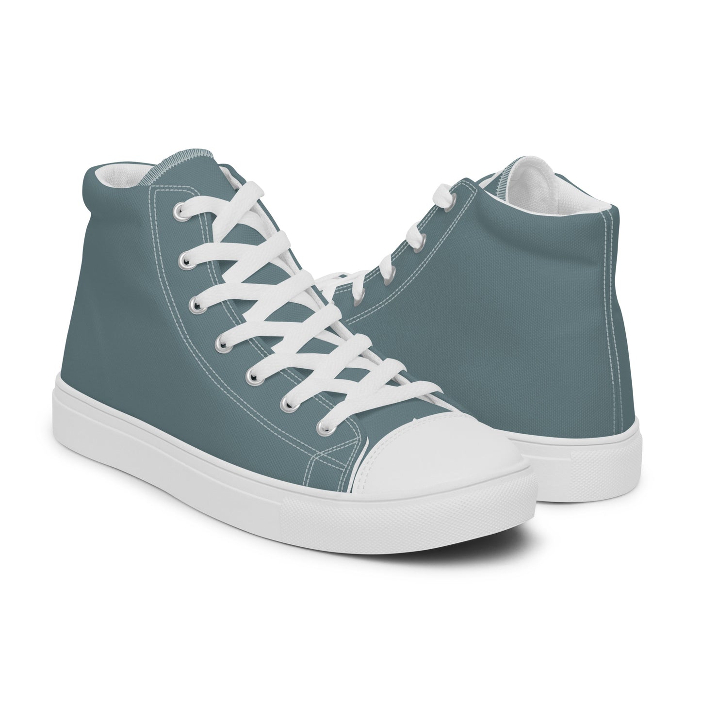 Pigeon Blue - Sustainably Made Men's High Top Canvas Shoes