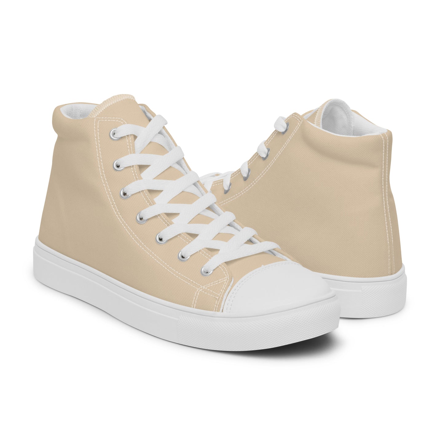 Khaki - Sustainably Made Men's High Top Canvas Shoes