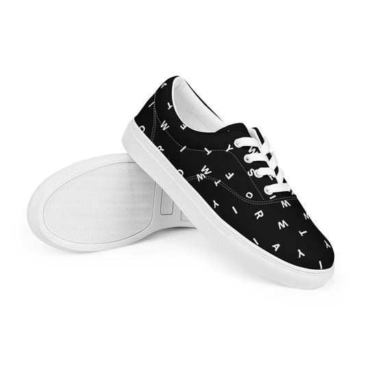 Letter Black - Inspired By Taylor Swift - Sustainably Made Men’s lace-up canvas shoes