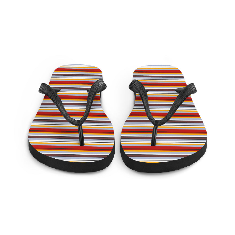 Multi Colored Lines - Inspired By Taylor Swift - Sustainably Made Flip-Flops
