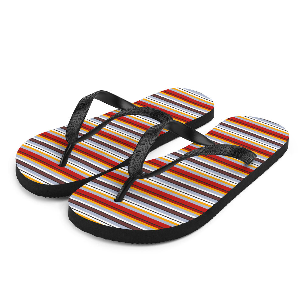 Multi Colored Lines - Inspired By Taylor Swift - Sustainably Made Flip-Flops