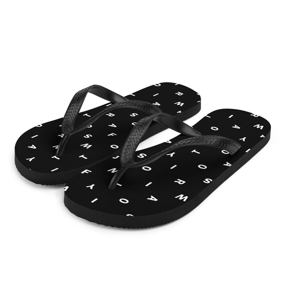 Letter Black - Inspired By Taylor Swift - Sustainably Made Flip-Flops