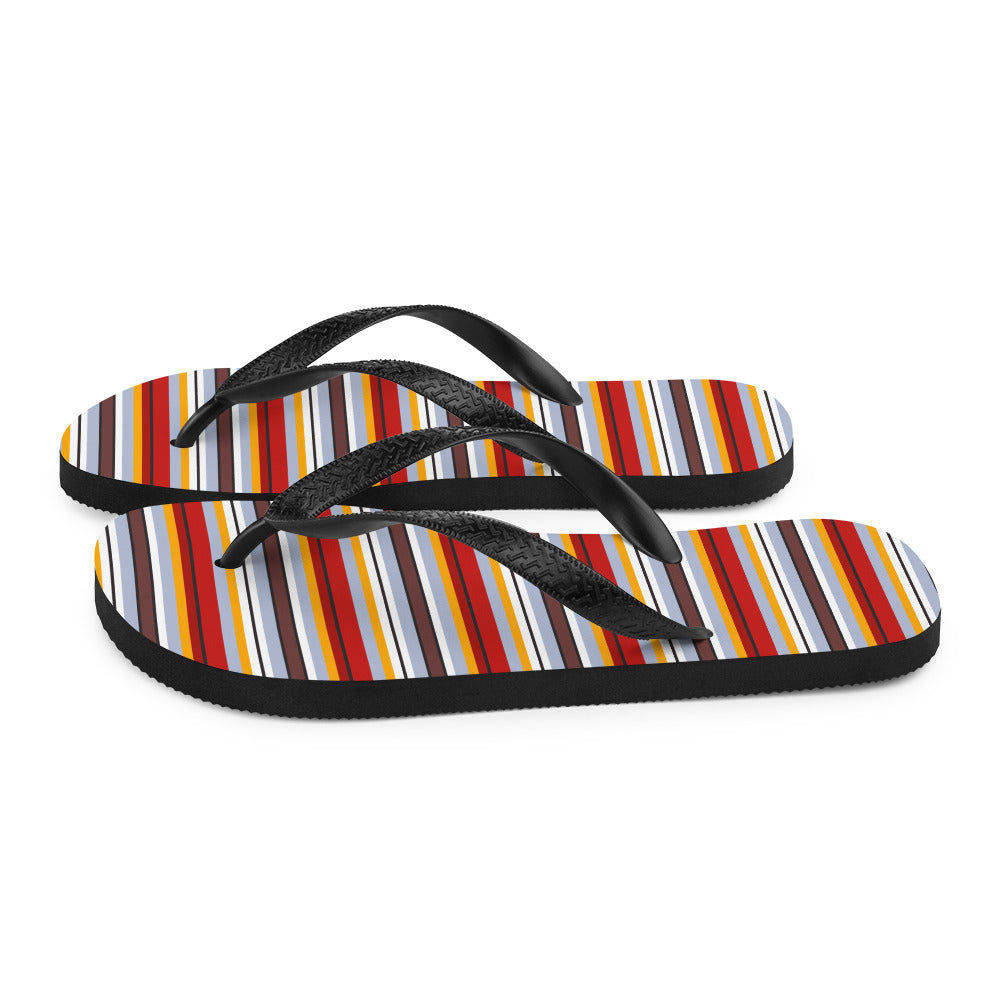 Multi Colored Lines - Inspired By Taylor Swift - Sustainably Made Flip-Flops