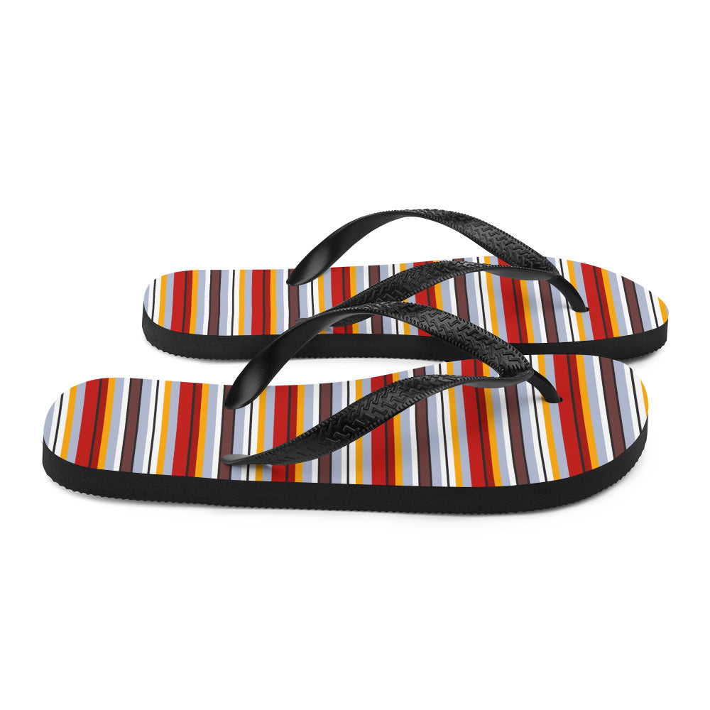 Multi Colored Lines - Inspired By Taylor Swift - Sustainably Made Flip-Flops