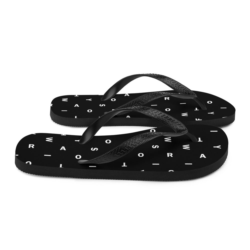 Letter Black - Inspired By Taylor Swift - Sustainably Made Flip-Flops