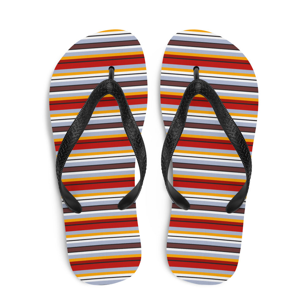 Multi Colored Lines - Inspired By Taylor Swift - Sustainably Made Flip-Flops