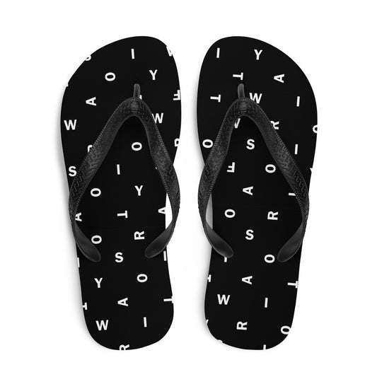 Letter Black - Inspired By Taylor Swift - Sustainably Made Flip-Flops