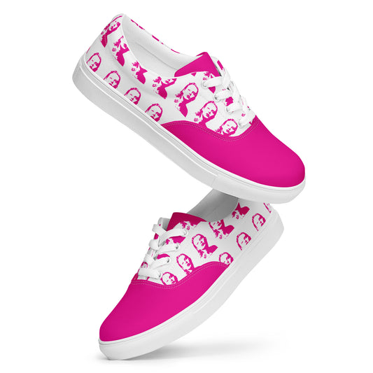 Swift Pattern Pink - Inspired By Taylor Swift - Sustainably Made Women’s lace-up canvas shoes