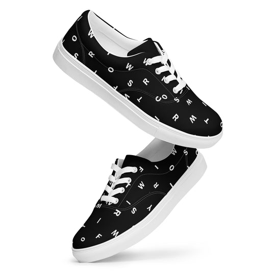 Letter Black - Inspired By Taylor Swift - Sustainably Made Women’s lace-up canvas shoes