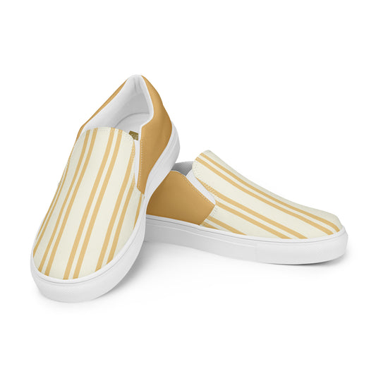 Latte - Inspired By Taylor Swift - Sustainably Made Women’s slip-on canvas shoes