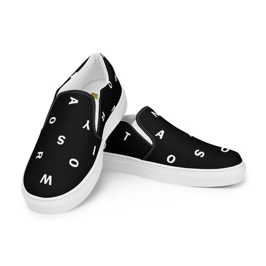 Letter Black - Inspired By Taylor Swift - Sustainably Made Women’s slip-on canvas shoes
