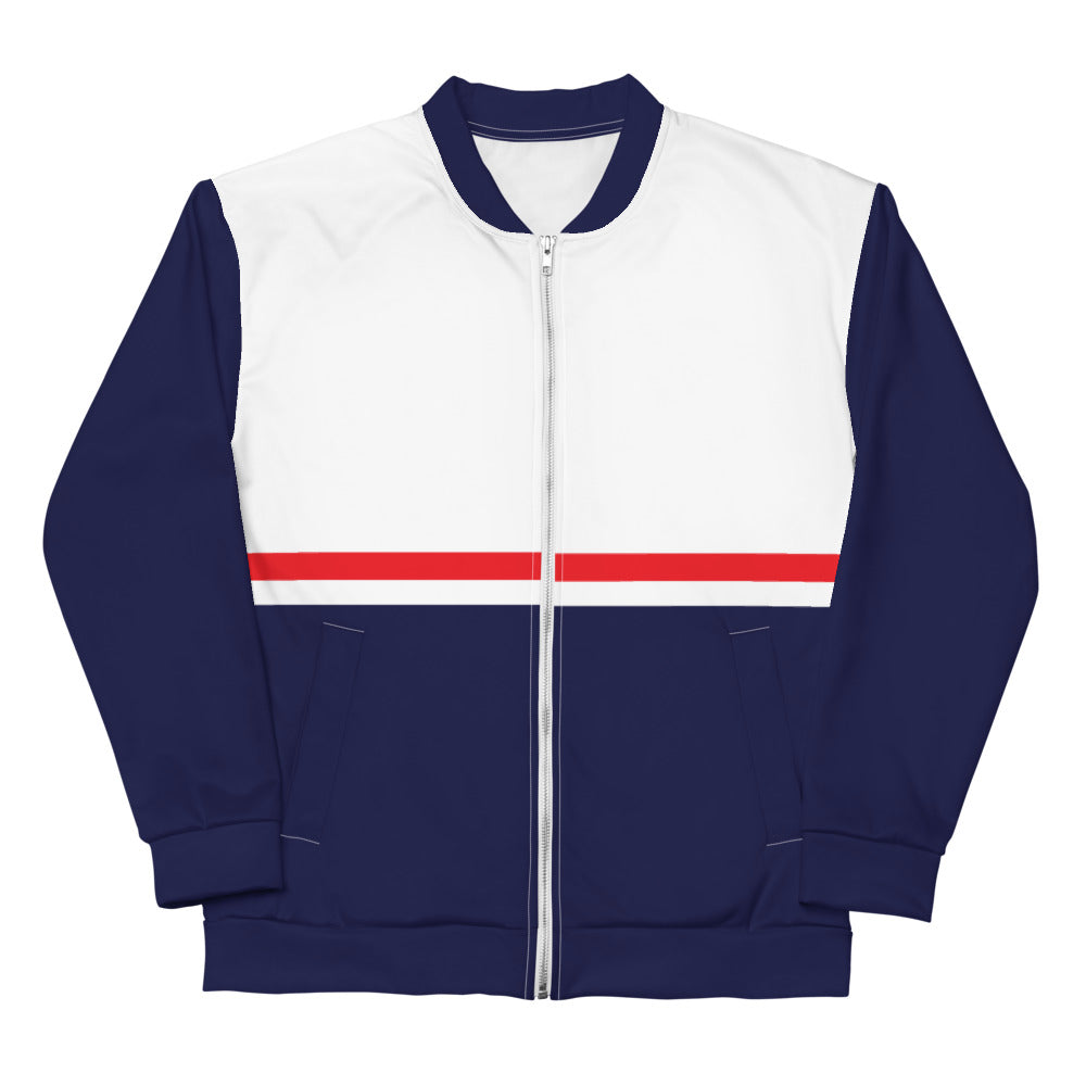 Run 70s retro inspired sustainable bomber jacket