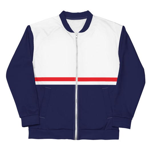 Run 70s retro inspired sustainable bomber jacket