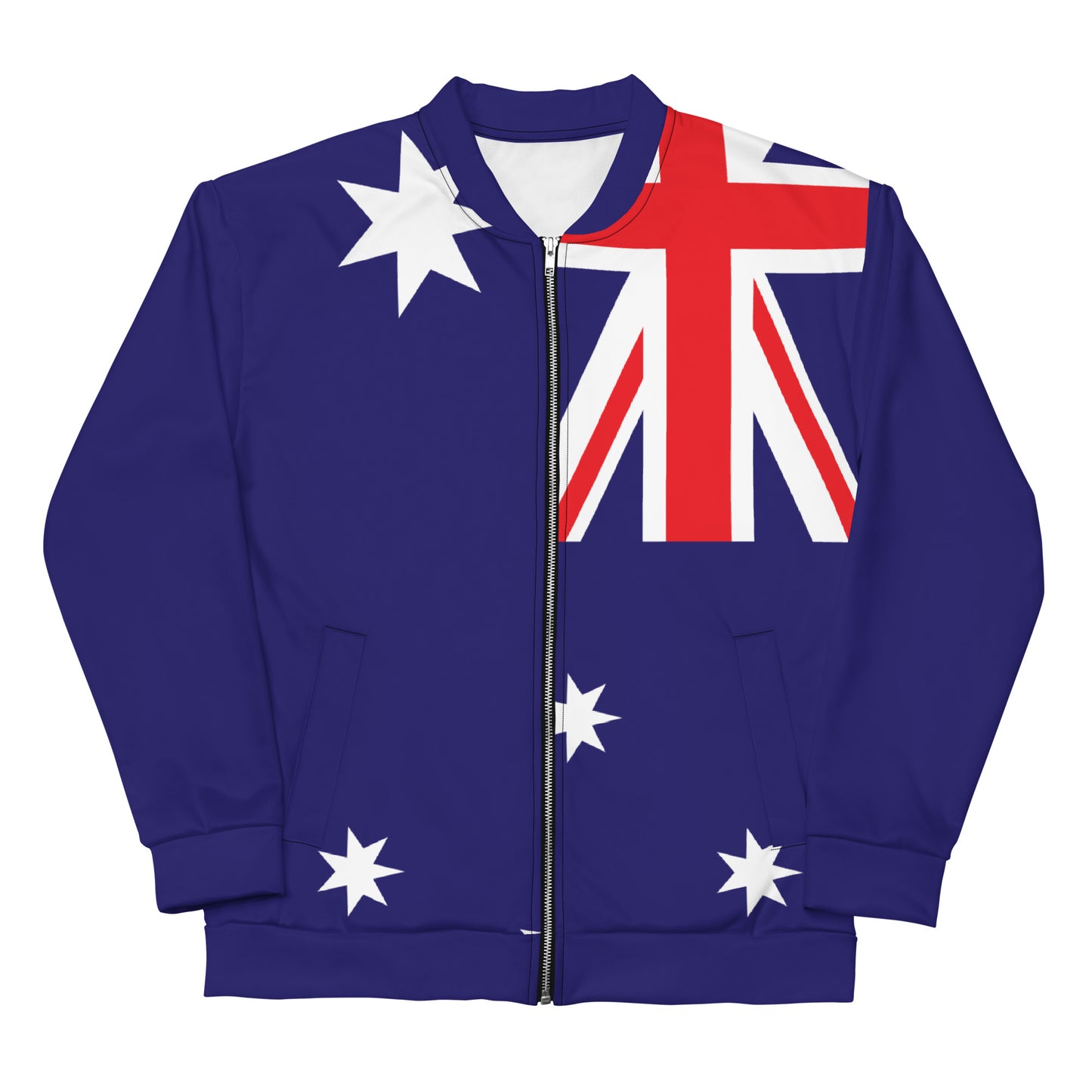 Australia flag sustainably made bomber jacket with all-over print