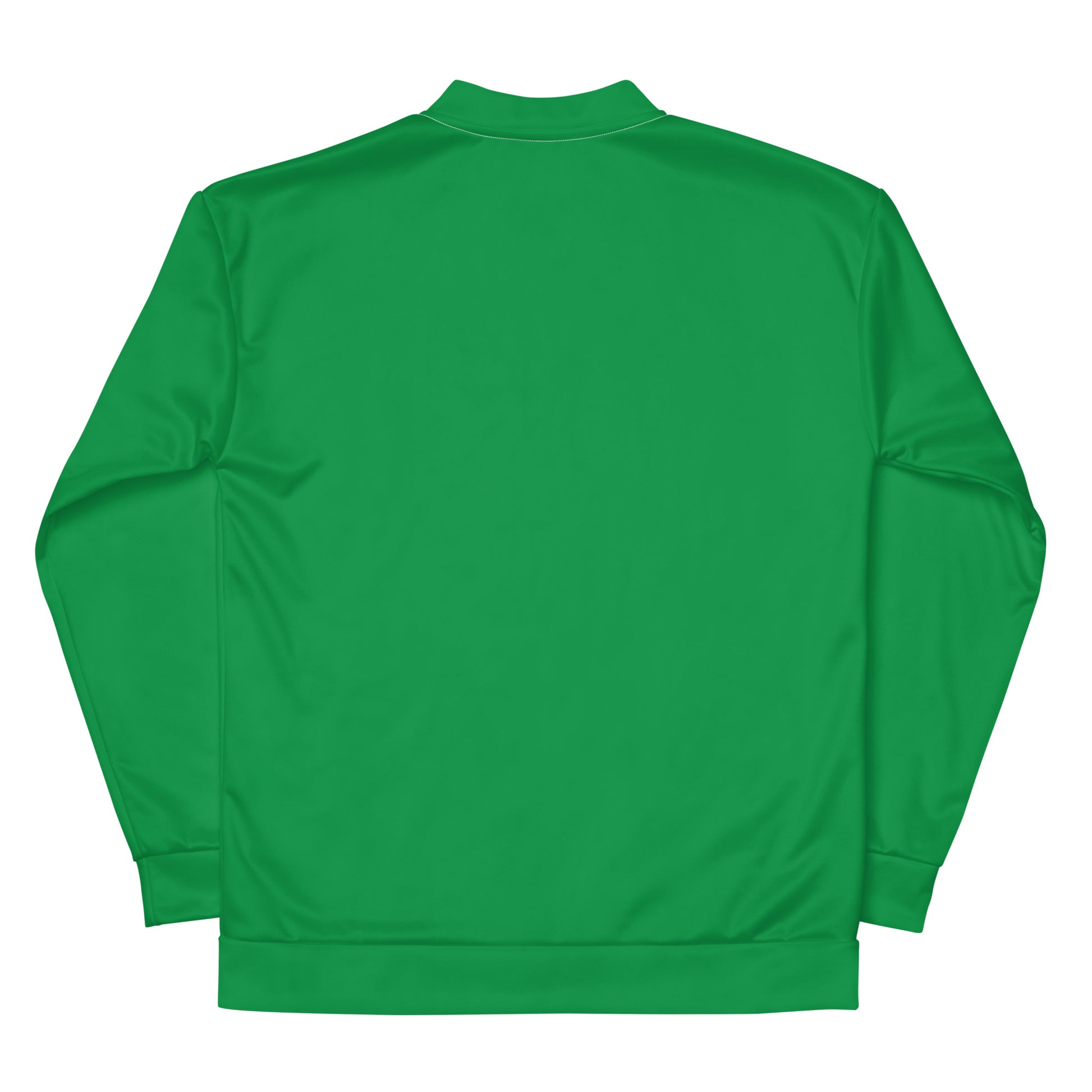 Eco-friendly basic green all-over print bomber jacket