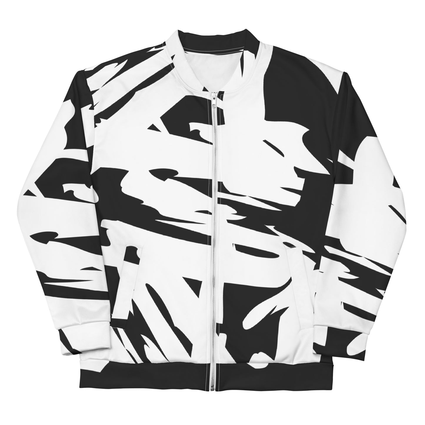 Unisex all over print bomber jacket with brushed fleece