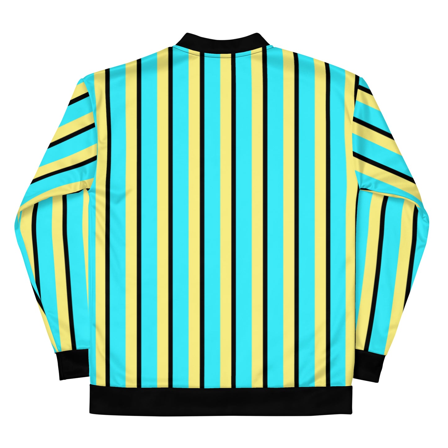 Sustainable unisex stripe bomber jacket