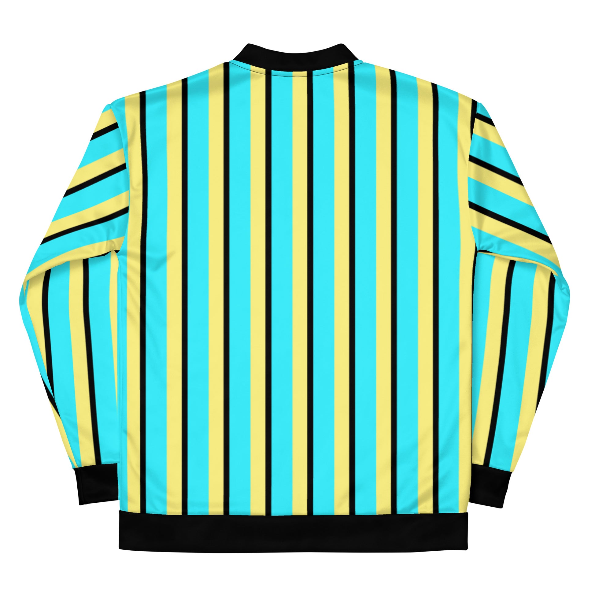 Sustainable unisex stripe bomber jacket