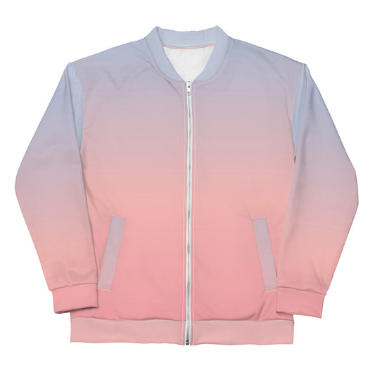 Baby gradient sustainably made bomber jacket with all-over print