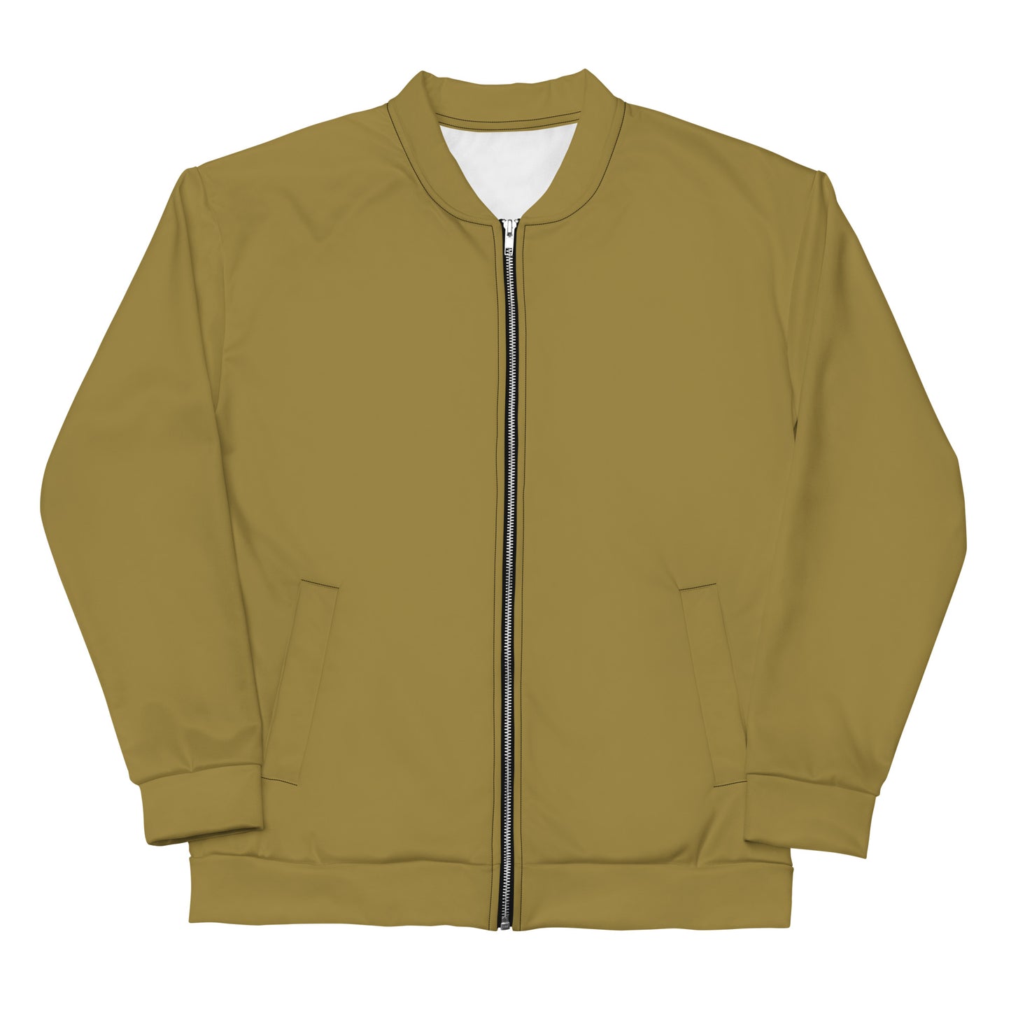 Basic gold sustainably made bomber jacket with all-over print