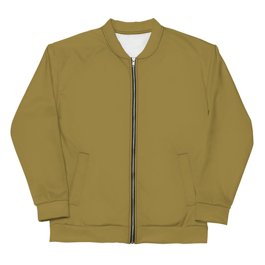 Basic gold sustainably made bomber jacket with all-over print