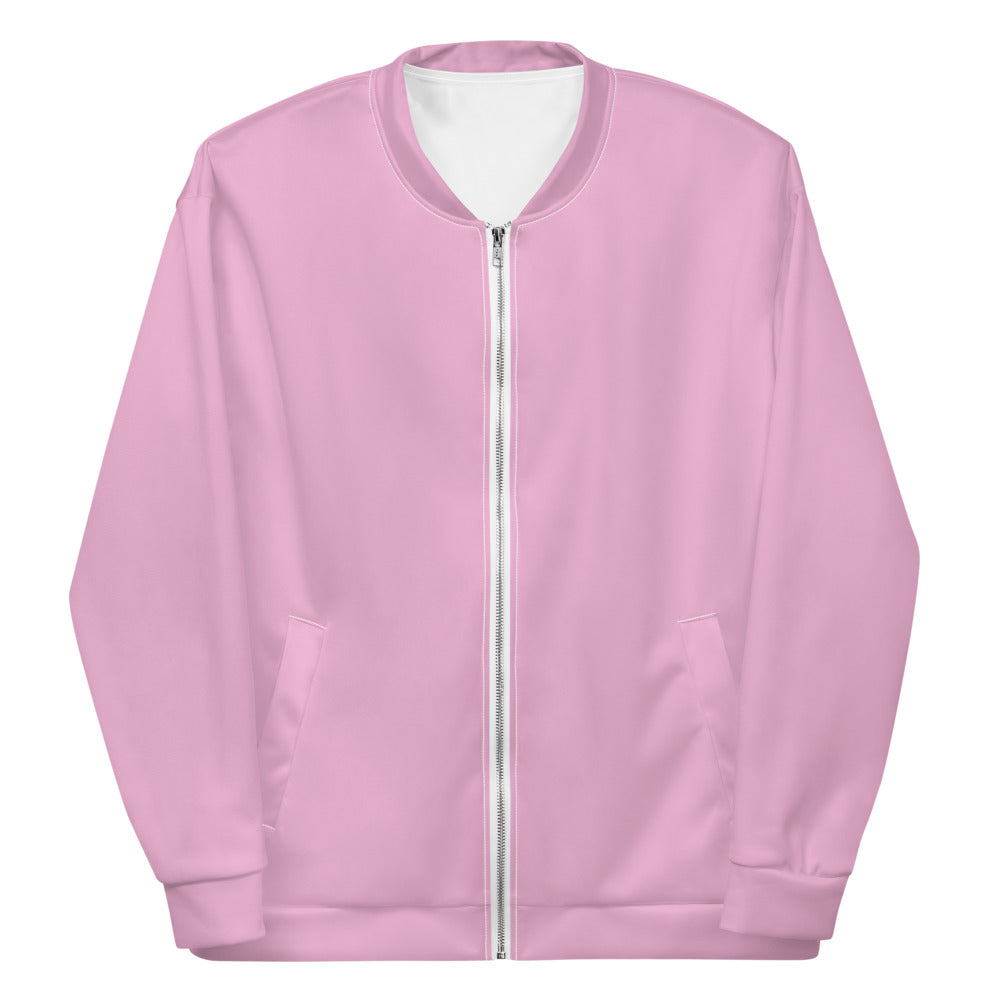 Basic pink sustainably made bomber jacket