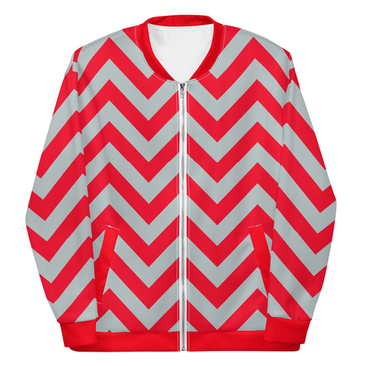 Zigzag pattern bomber jacket inspired by Harry Styles