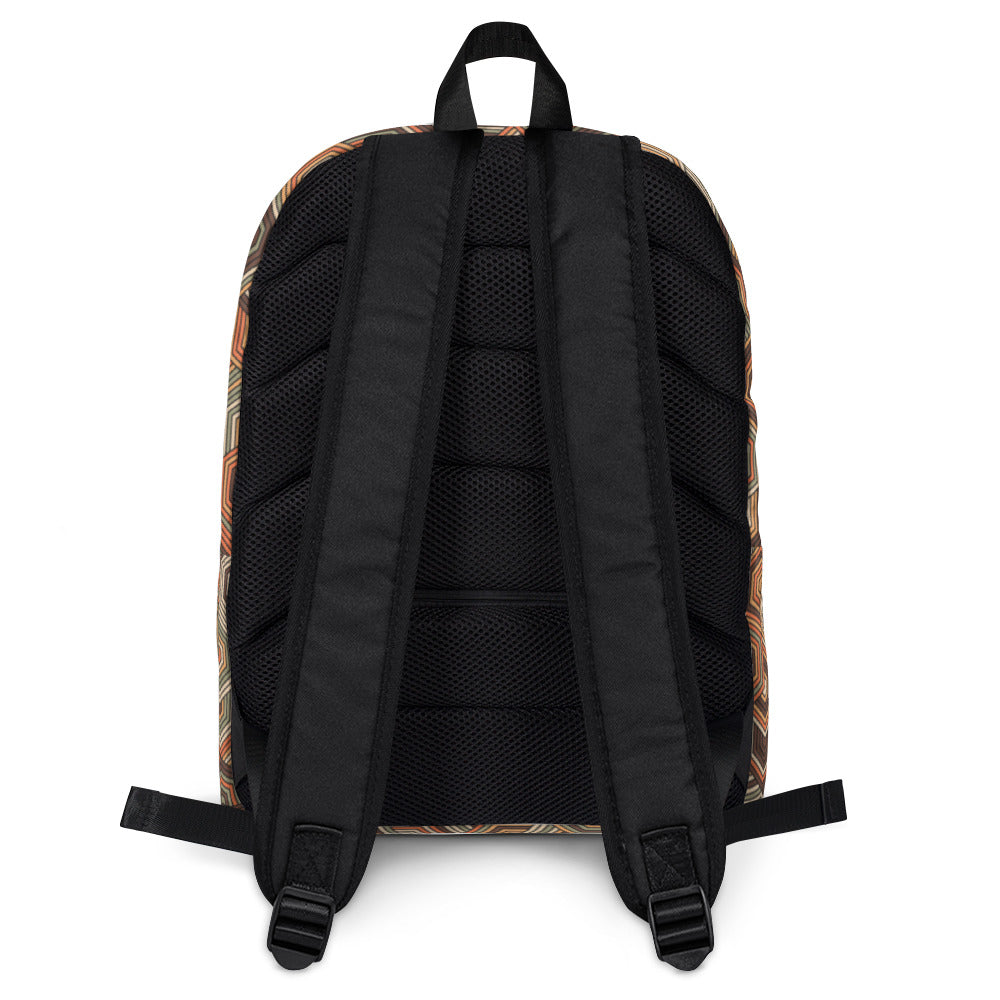 Hexagonal Retro - Sustainably Made Backpack