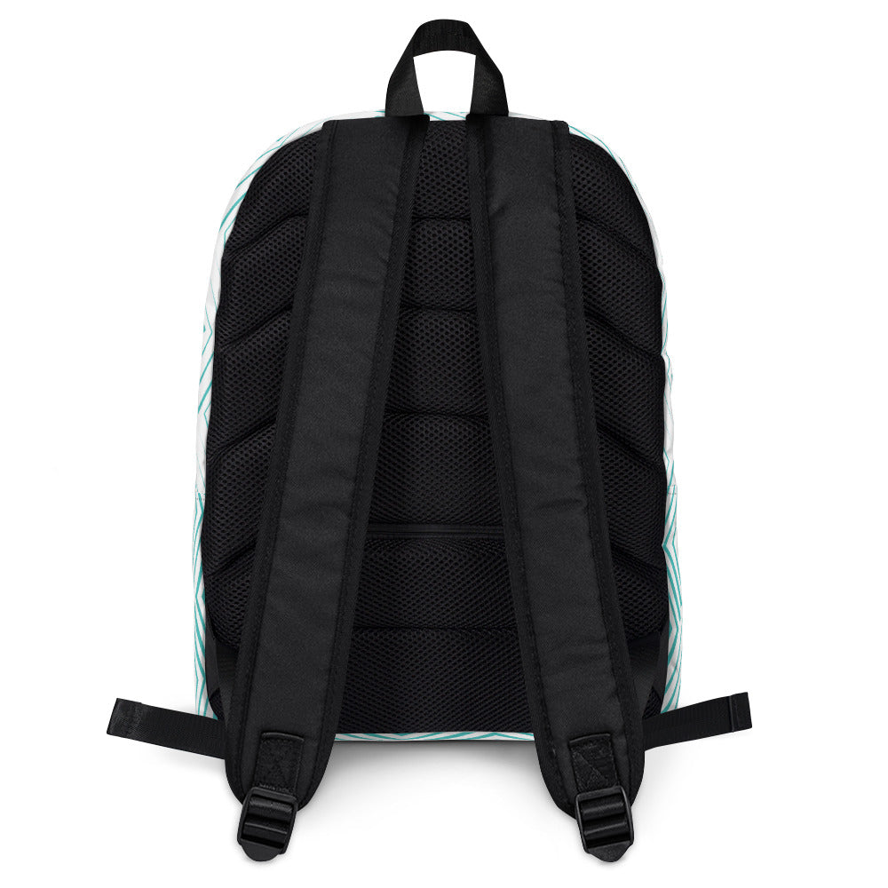 Blue Zigzag - Sustainably Made Backpack