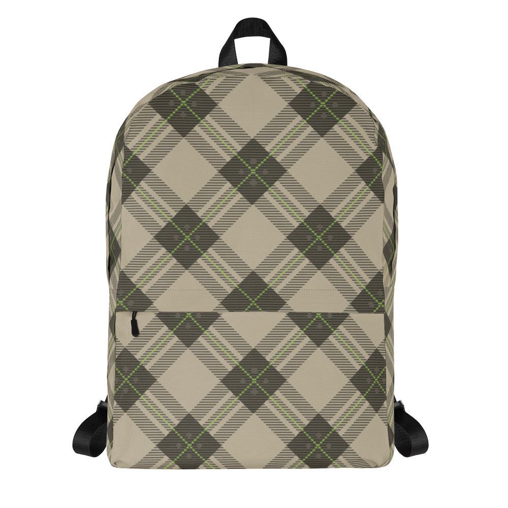 Brown Tartan - Sustainably Made Backpack
